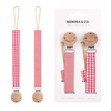 Chupetero Pack x 2 DIAMOND Rosa + Rosa Vichy vichy By Nenina & Co