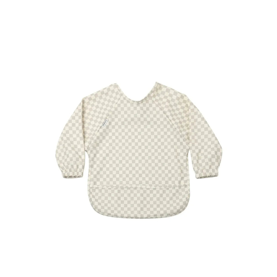 Babero con manga impermeable Vichy Beige Nenina & Co