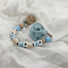 Chupetero Personalizado Celeste con Nombre en Silicona Orgánica | Nenina & Co.