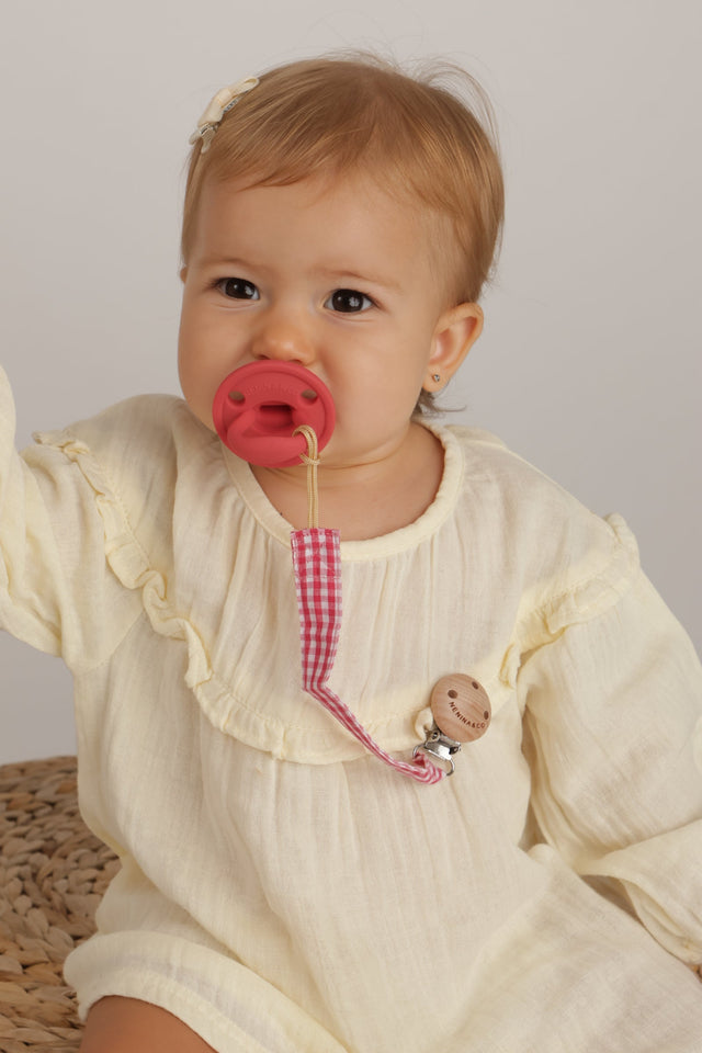 Chupetero Pack x 2 DIAMOND Rosa + Rosa Vichy vichy By Nenina & Co