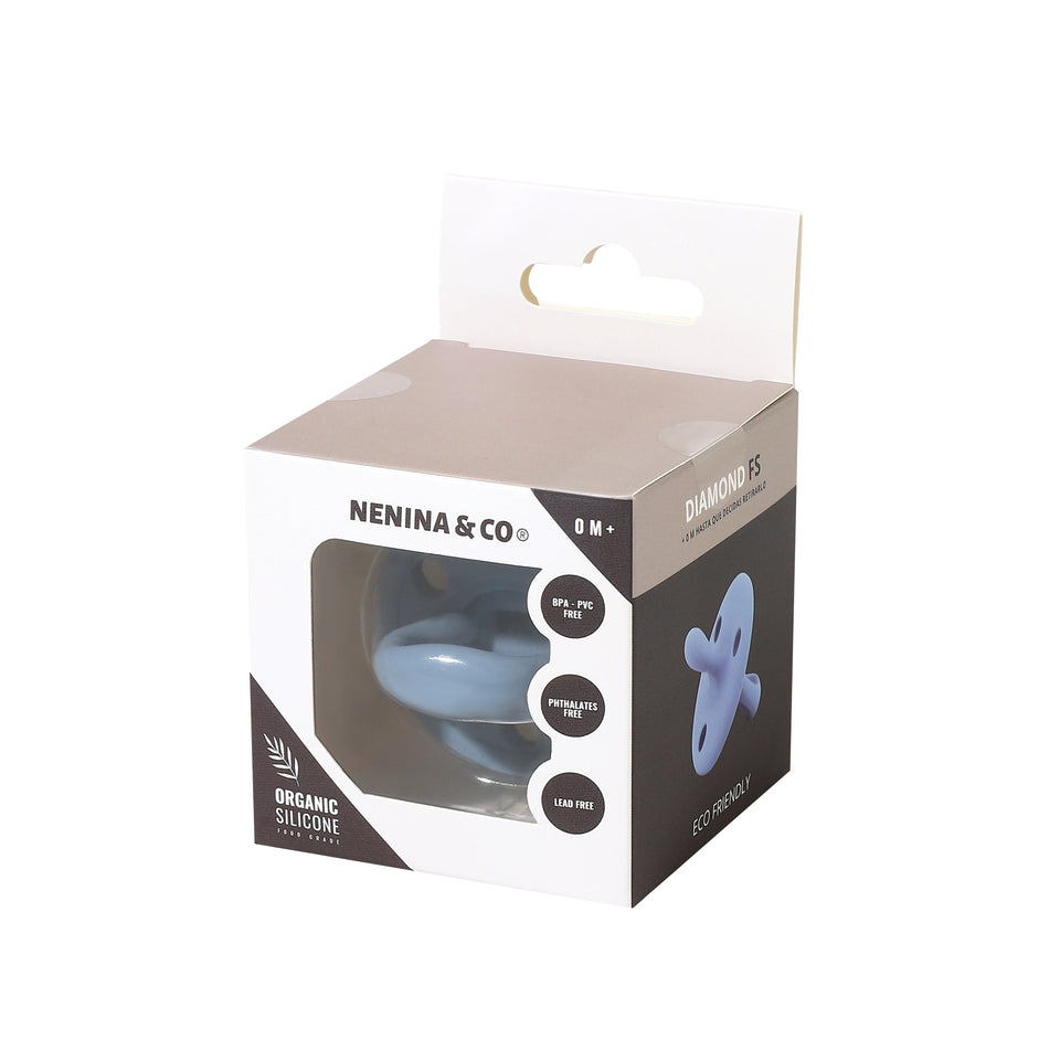 Chupete DIAMOND By Nenina & Co Azul, Mint y Gris