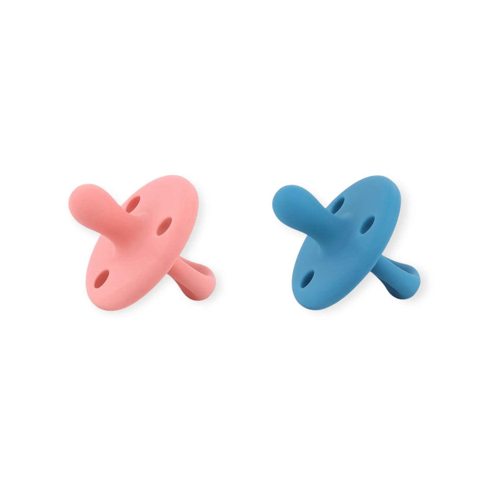 Kit 2 Chupetes Clásicos para Bebé Rosa y Blue | Silicona Orgánica Nenina & Co