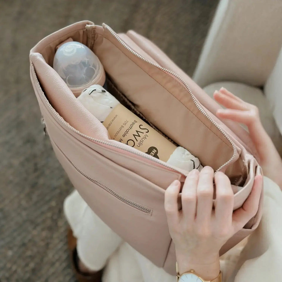 Bolso Maternal MIREM By Nenina & Co Rosa pálido + Cambiador