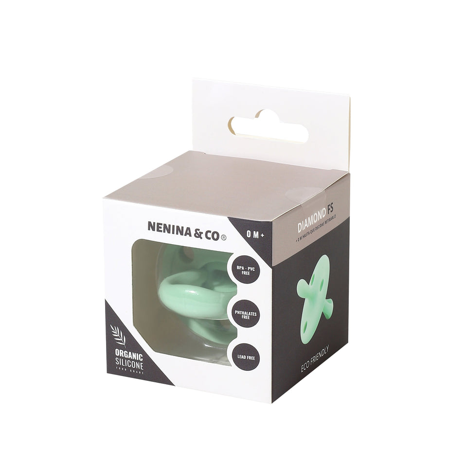 Nuevo Pack 2 Chupetes DIAMOND FS Tetina Fisiológica | Silicona Orgánica Nenina & Co