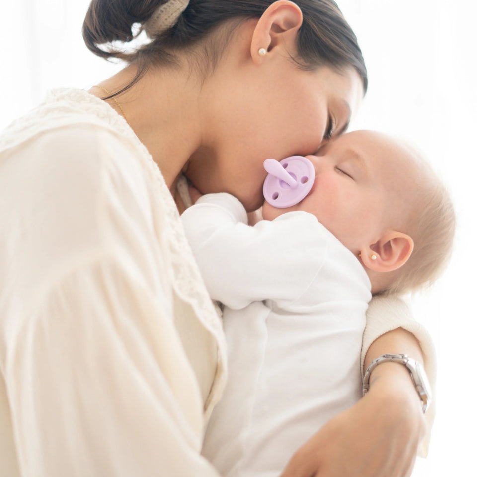 Chupete DIAMOND By Nenina & Co Lila y Beige | Silicona Orgánica para Bebé +12 Meses