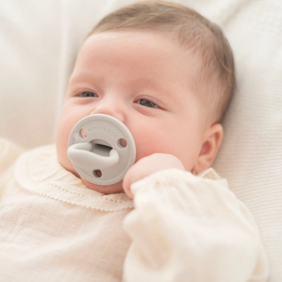 Chupete DIAMOND By Nenina & Co Lila y Beige | Silicona Orgánica para Bebé +12 Meses