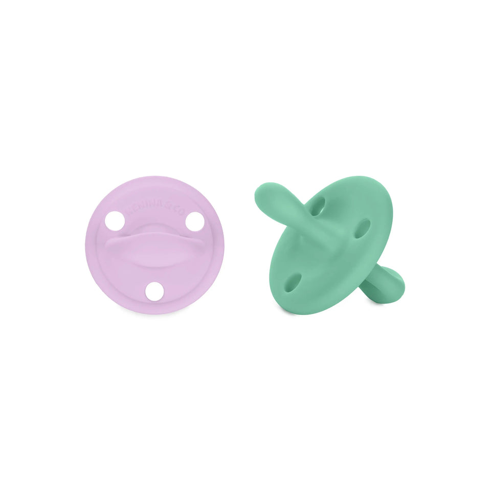 Chupete DIAMOND By Nenina & Co Lila y Mint | Silicona Orgánica para Bebé +12 Meses