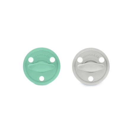 Chupete DIAMOND By Nenina & Co Mint y Gris | Silicona Orgánica para Bebé +12 Meses