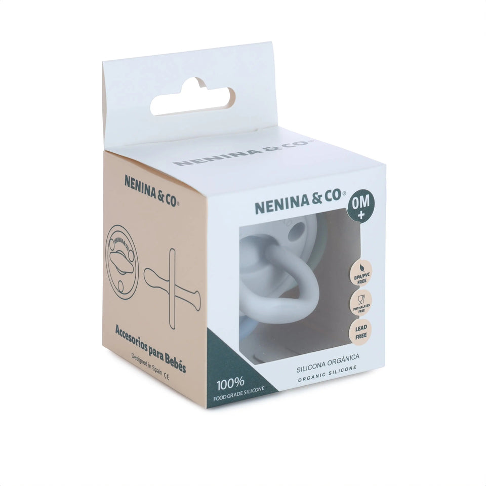 Chupete DIAMOND By Nenina & Co Mint y Gris | Silicona Orgánica para Bebé +12 Meses