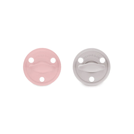 Chupete DIAMOND By Nenina & Co Rosa Pálido y Gris | Silicona Orgánica para Bebé +12 Meses