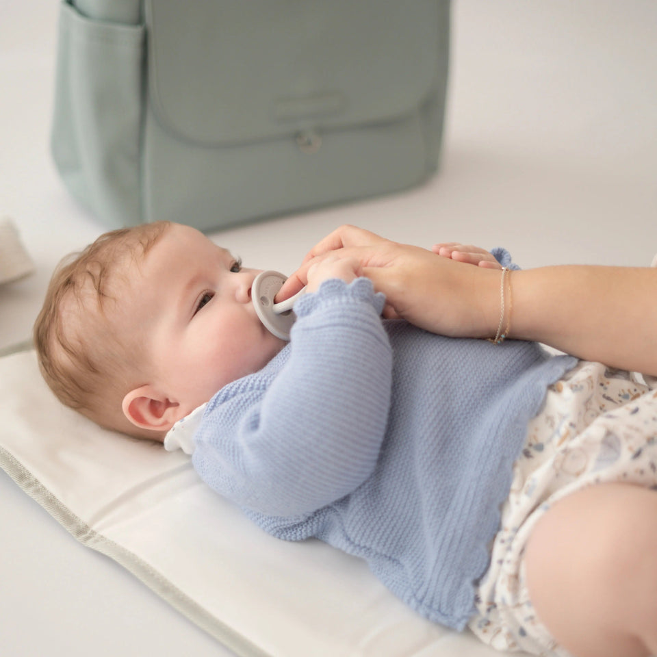 Chupete DIAMOND By Nenina & Co Rosa Pálido y Gris | Silicona Orgánica para Bebé +12 Meses