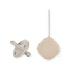 Chupete DIAMOND + Guardachupete DIAMOND Dusty beige Nenina & Co