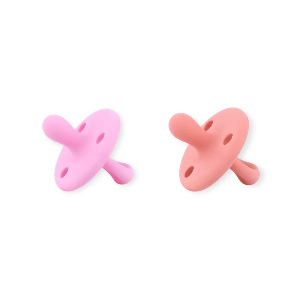 Kit 2 Chupetes Clásicos para Bebé Rosa Chicle y Rosa | Silicona Orgánica Nenina & Co