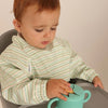 Babero con manga impermeable   Horizontal Stripes + Babero corto Nenina & Co