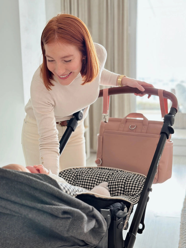 Bolso Maternal Rosa Pálido +Guardachupete Diamond + Cambiador de Regalo Nenina & Co