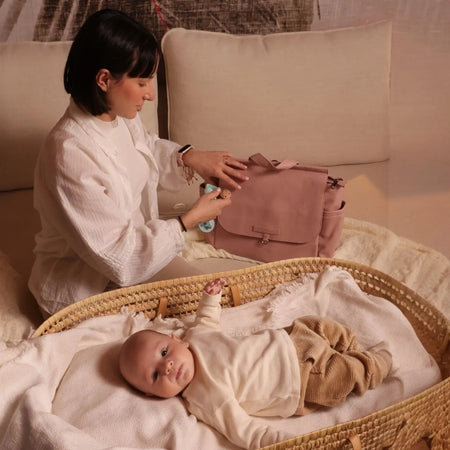 Kit Nacimiento Bebé Completo: Bolso Maternal, Cambiador, Neceser, Portadocumentos y Chupete Clásico | Nenina & Co