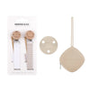 Kit 1 Chupete + 2 Chupeteros + 1 Guardachupete DIAMOND Nenina & Co Beige