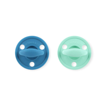 Kit 2 Chupetes Clásicos para Bebé Blue y Mint | Silicona Orgánica Nenina & Co
