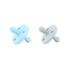 Kit 2 Chupetes Clásicos para Bebé Celeste y Gris | Silicona Orgánica Nenina & Co