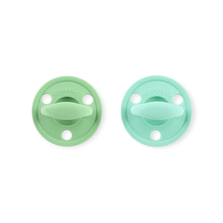 Kit 2 Chupetes Clásicos para Bebé Oliva y Mint | Silicona Orgánica Nenina & Co