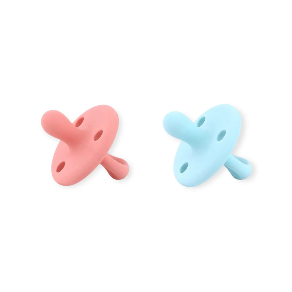 Kit 2 Chupetes Clásicos para Bebé Rosa y Celeste | Silicona Orgánica Nenina & Co