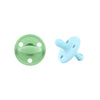 Kit 2 Chupetes Clásicos para Bebé Oliva y Celeste | Silicona Orgánica Nenina & Co