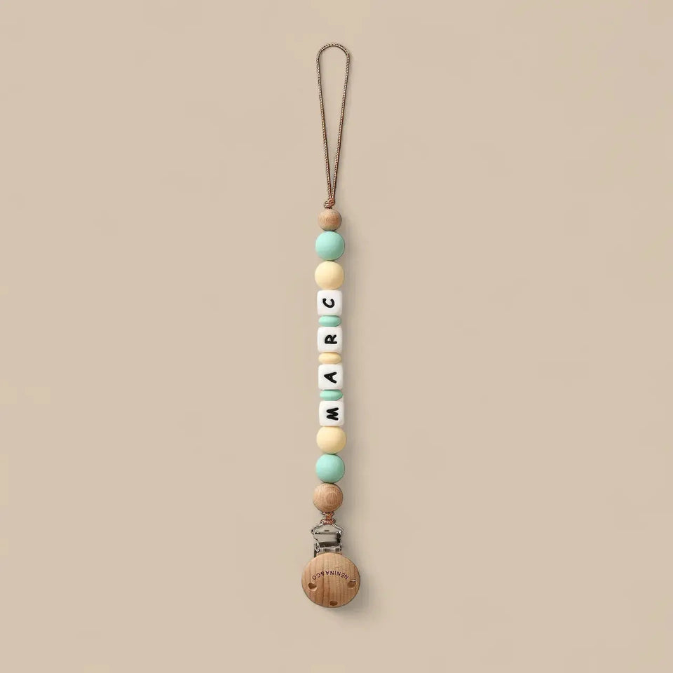 Chupetero Personalizado Mint con Nombre en Silicona Orgánica | Nenina & Co.