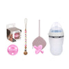 Kit Deluxe Chupete Clásico de Silicona + Chupetero Personalizado, Guardachupetes y Biberón Maternal | Nenina & Co