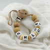 Kit Chupete Clásico de Silicona + Chupetero Beige con Nombre | Nenina & Co.