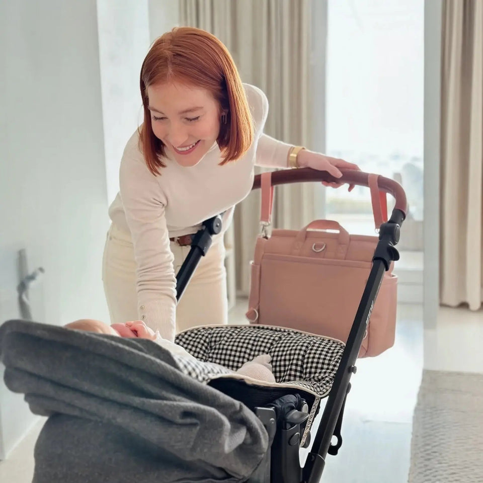 Kit Nacimiento - Bolso Maternal + Cambiador + Neceser + Portadocumento + Guardachupete Mirem By Nenina & Co