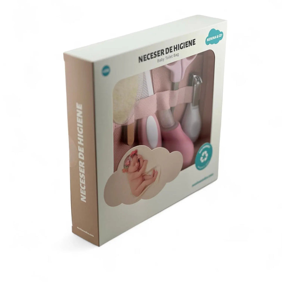 Kit Regalo ideal Neceser de Higiene + Chupete + Chupetero + Guardachupete Nenina & Co