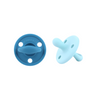 Kit 2 Chupetes Clásicos para Bebé Azul y Celeste | Silicona Orgánica Nenina & Co