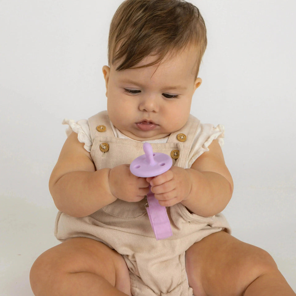 Chupete DIAMOND By Nenina & Co Rosa pálido y Lila | Silicona Orgánica para Bebé +12 Meses