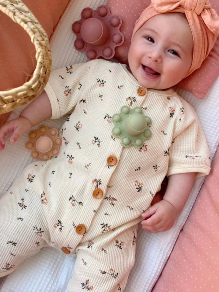 Pelele Boho Flower Natural Nenina & Co no