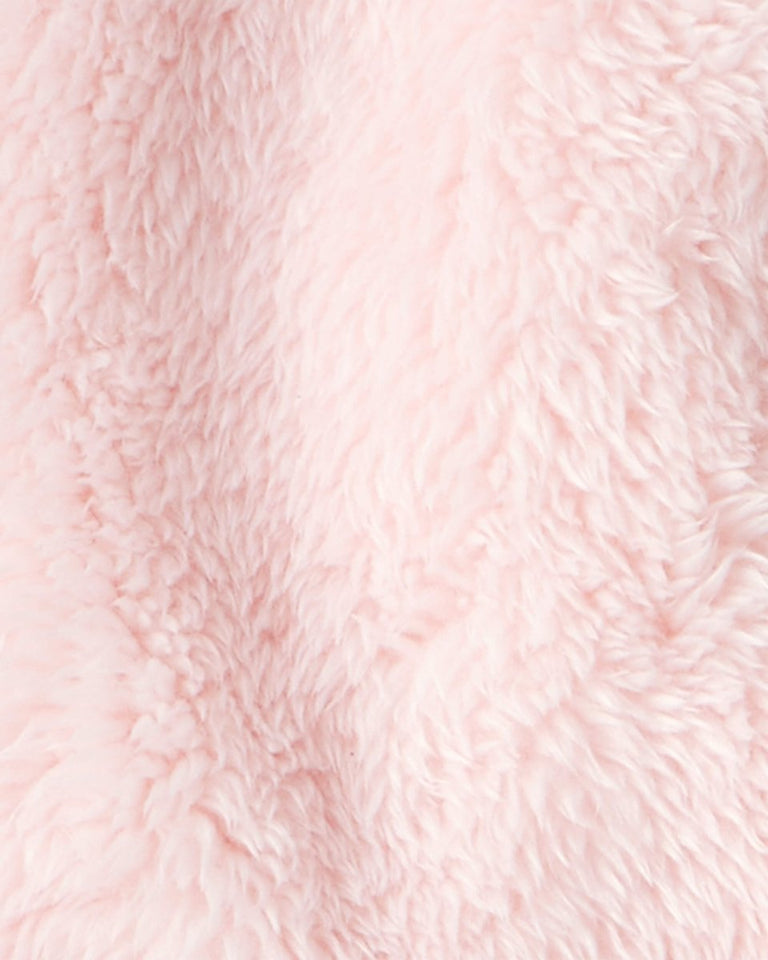 Chaqueta de sherpa rosa