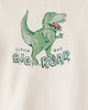 Conjunto 3 piezas cárdigan verde de dinosaurio, body y pantalón