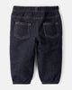 Conjunto 3 piezas body, chaleco rojo y pantalón denim