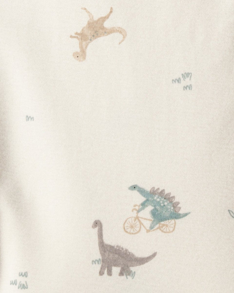 Conjunto 3 piezas con chaleco acolchado y dinosaurio