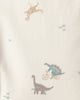 Conjunto 3 piezas con chaleco acolchado y dinosaurio